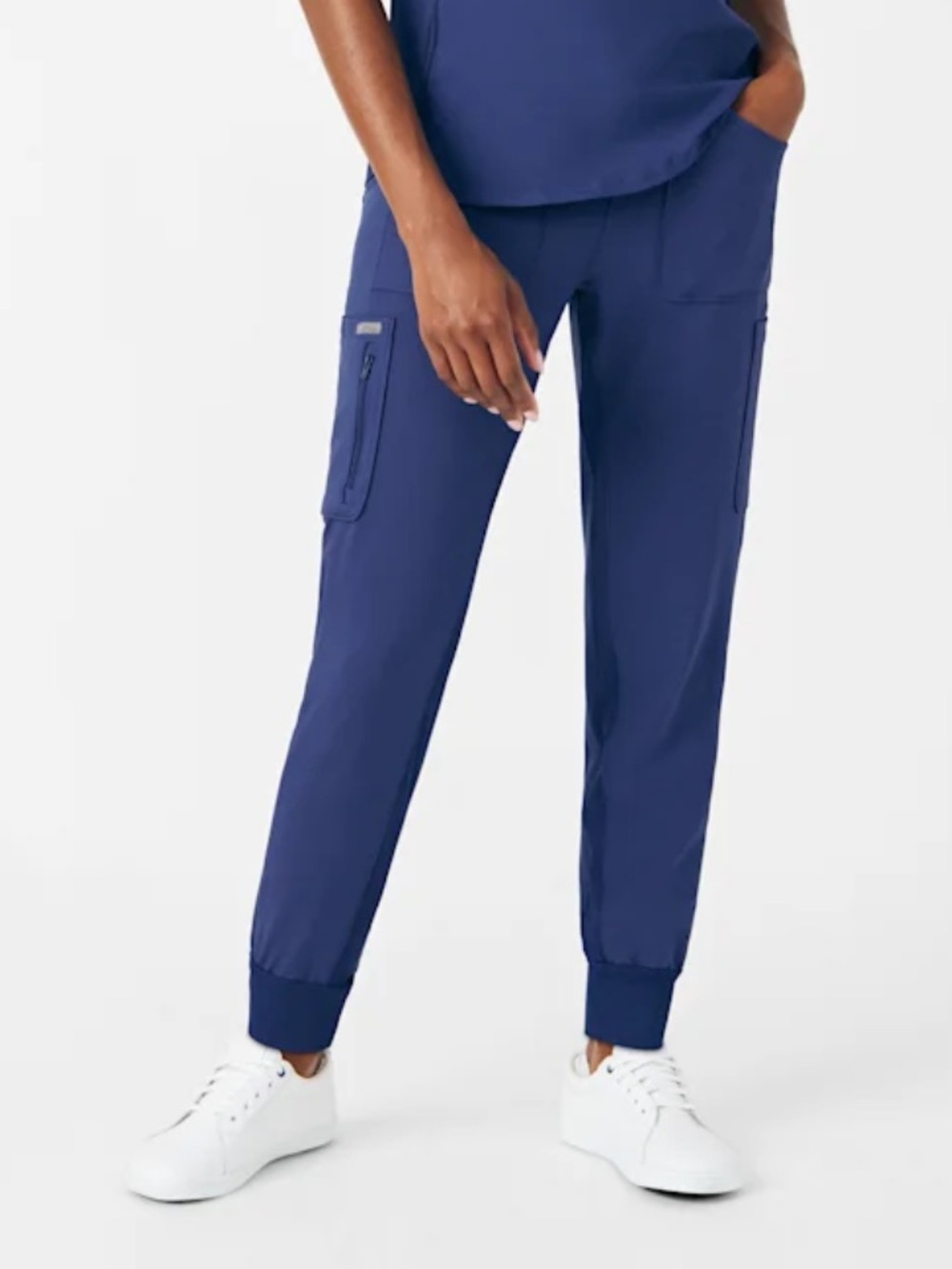 Landau Deep Blue Performance Jogger Scrubs | Stretch Nursing Pants Athletic Fit
